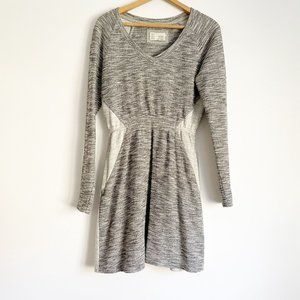 Saturday Sunday Anthropologie Gael Two Tone Gray Long Sleeve Sweatshirt Dress